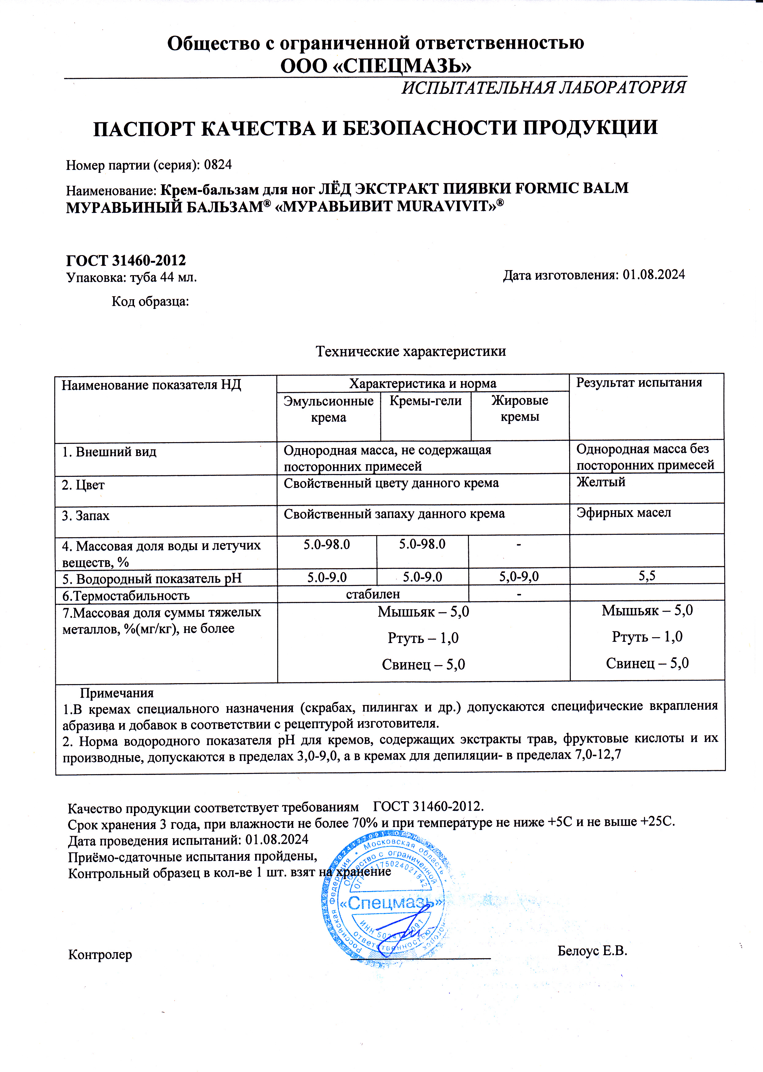 Паспорт №082024